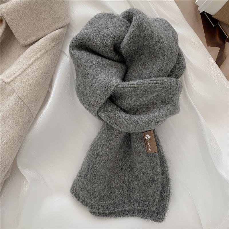 New Scarf Women's Autumn and Winter Korean Version Versatile Plaid Thickened Student Couple Scarf Men's Imitation Cashmere To Keep Warm