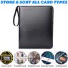Portable 9-Pocket Trading Card Binder, Holds 990 Cards with 55 Removable Double-Sided Sleeves, Baseball Card Binder Card Storage Organizer Album for
