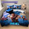 3pcs Ice Age Printed Quilt Set, Includes 1 Quilt Cover and 2 Pillowcases, Machine Washable, Suitable for All Seasons.Q057
