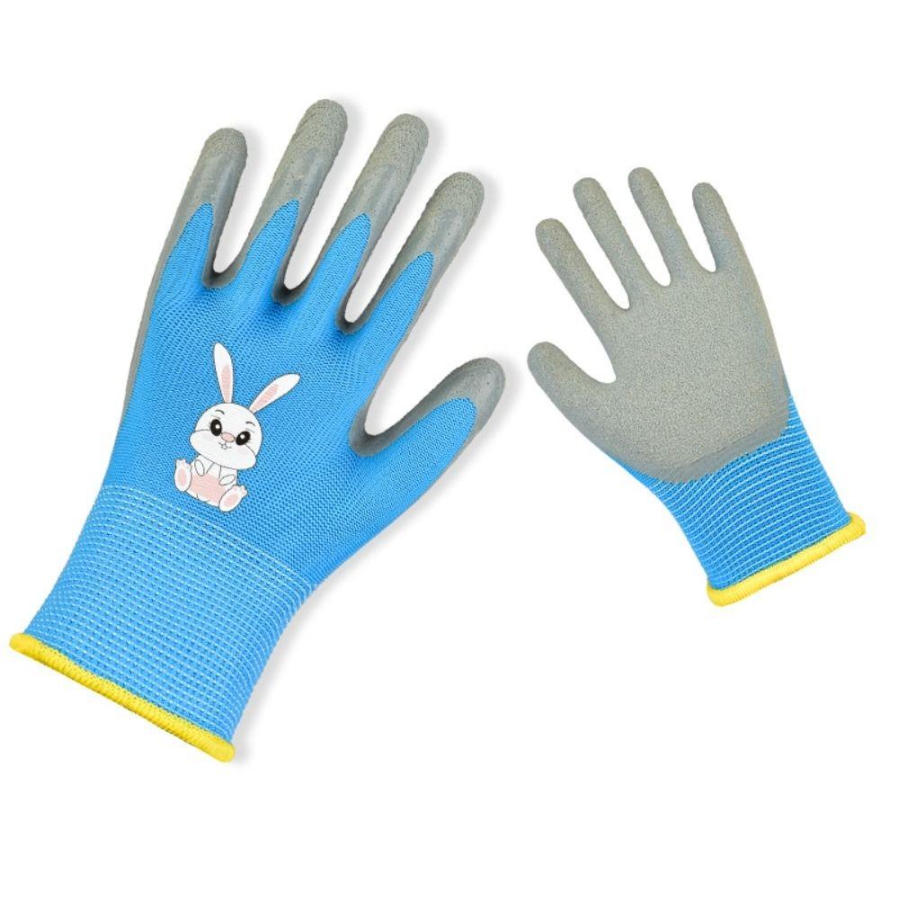 Non-Slip Kid Gardening Gloves Breathable Durable Garden Work Gloves Animal Pattern Collect Seashells Children Protective Glove