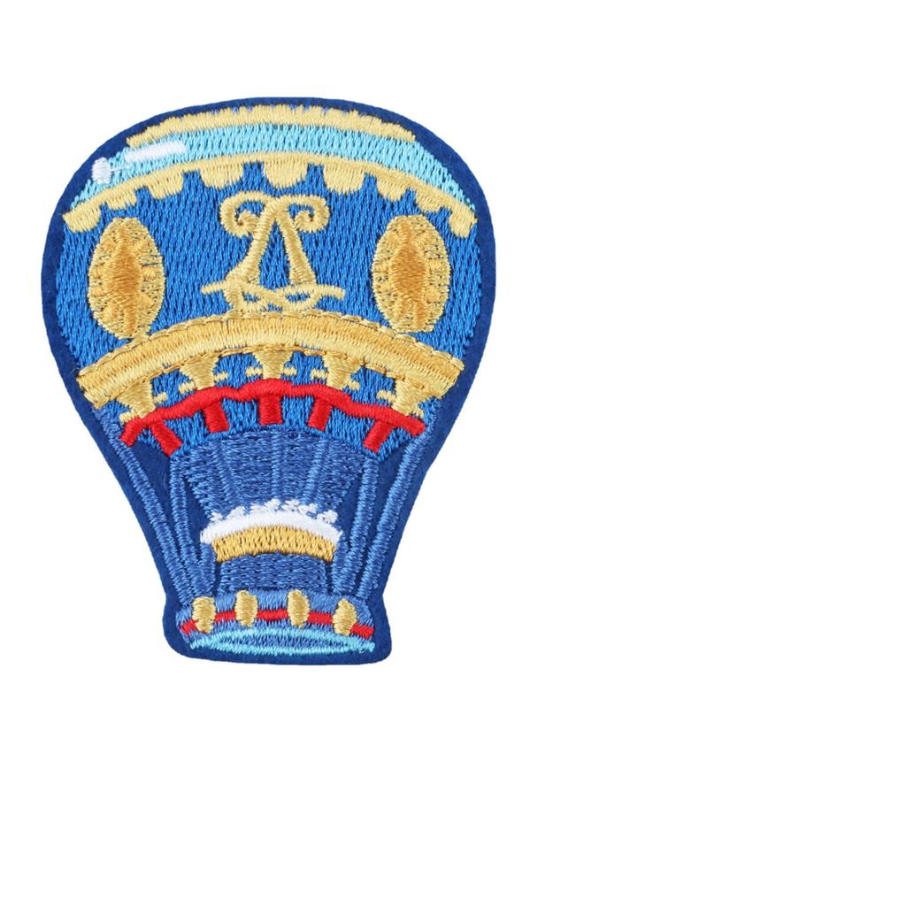 New Hot Air Balloon Embroidery Cloth Sticker Computer Embroidery Chapter Clothing Patch Sticker Cartoon Ironing Bag Decorative Embroidery Sticker