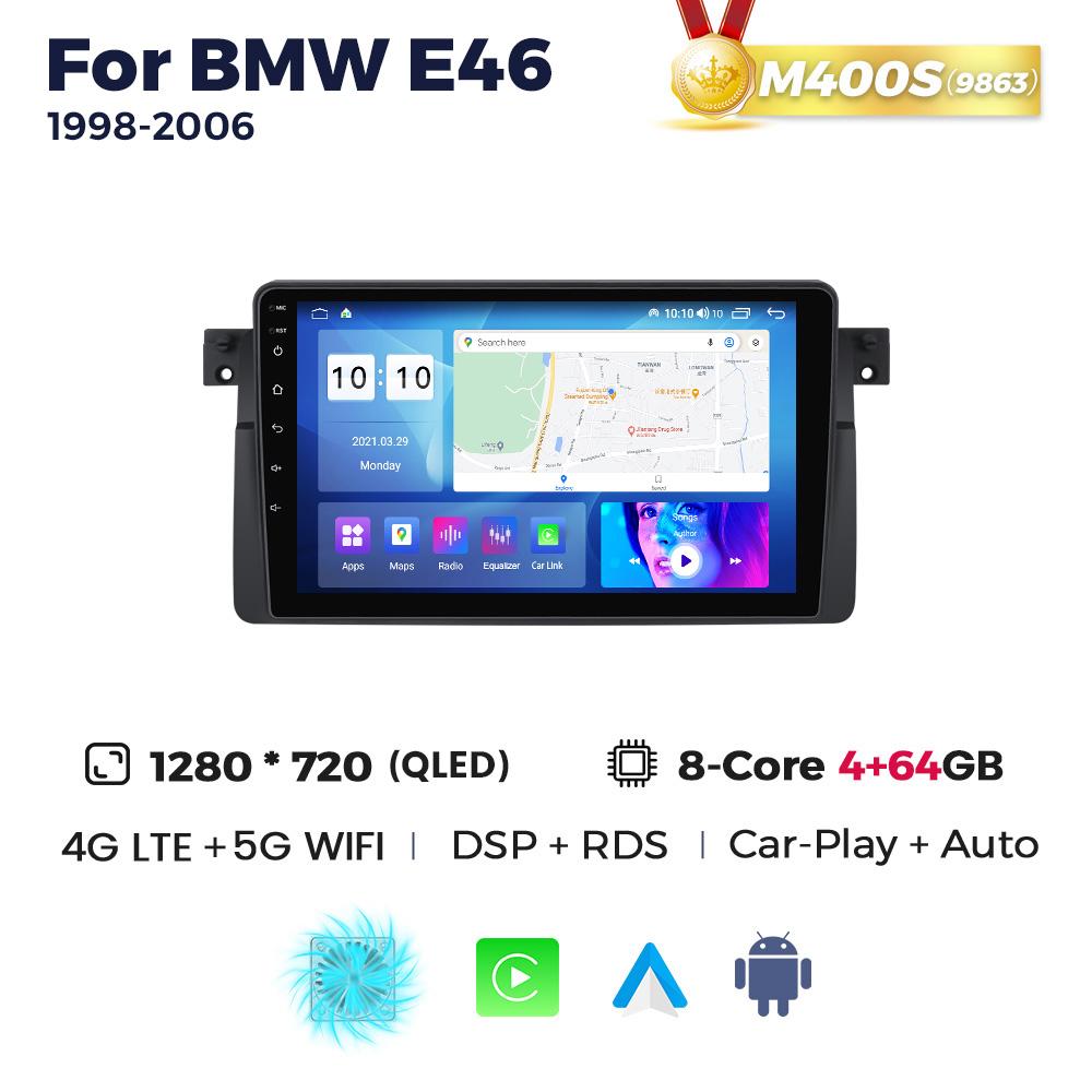 NaviFly GPS-Autoradio für BMW E46 M3 318/320/325/330/335 1998-2006 WIFI Android Smart System Carplay Auto 2 Din Head Unit
