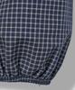 Yujen Soft Tie Button Blouse_Check Navy