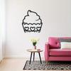 Cupcake Cuore Decorazione Murale in Metallo Ferro Nero Decorazione Panetteria Segno Murale Cucina