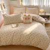 LISM Fresh Floral Bunny Girl 4-Piece Bedding Set