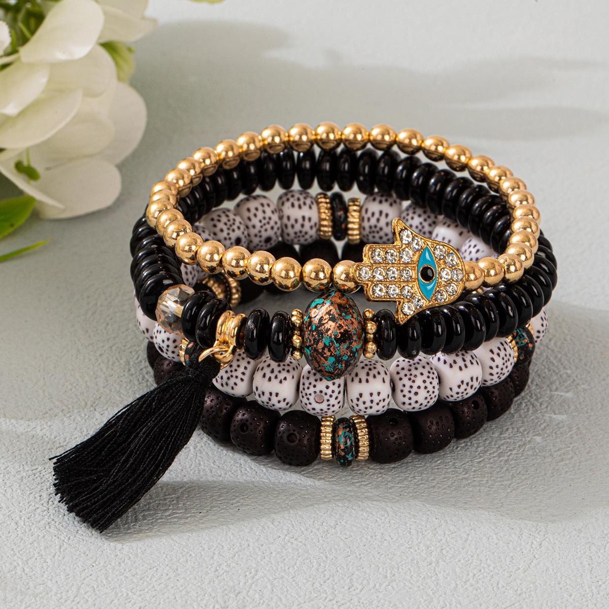 JYL TS Bracelet Aquamarine Couple  Minimalist Brings Calm & Love Black мгу зеленый