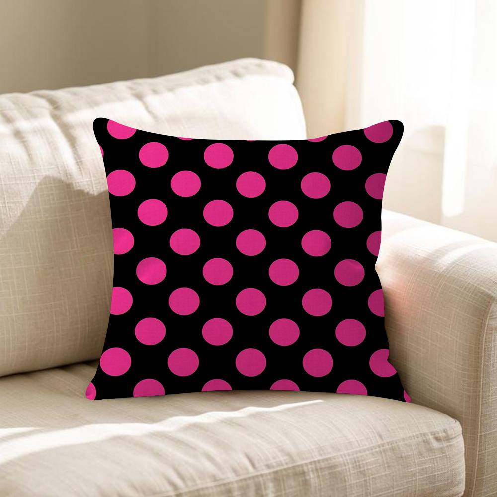 Fashion Polka Dot Pillowcase Toon Gift Cushion Cover Bedroom Home Sofa Chair Seat Decor Pillow Case