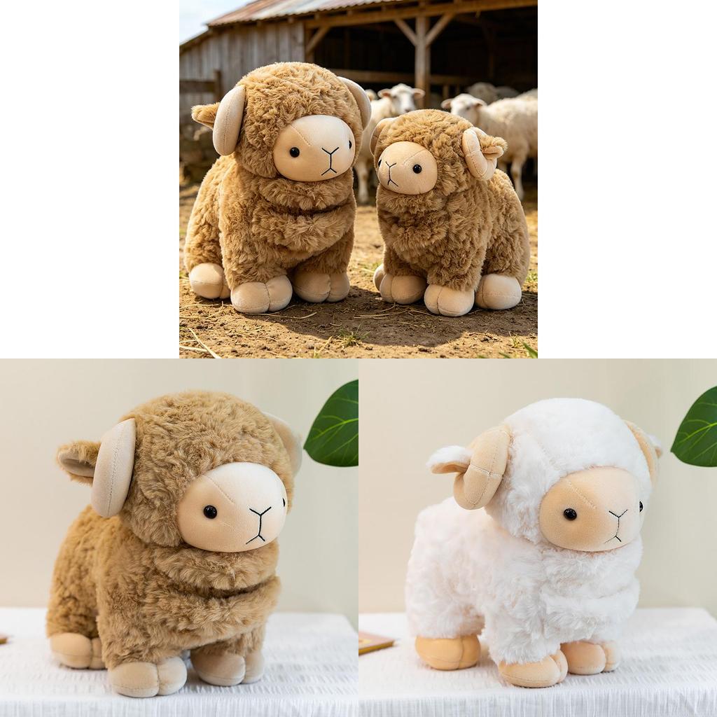 Sheep Plush Toy With Pp Cotton Filling For Travel Souvenirs And Collectible Decor