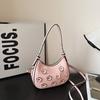 Flower Three Dimensional Trendy Small Women Bag Inner Pocket Design Zipper Bags