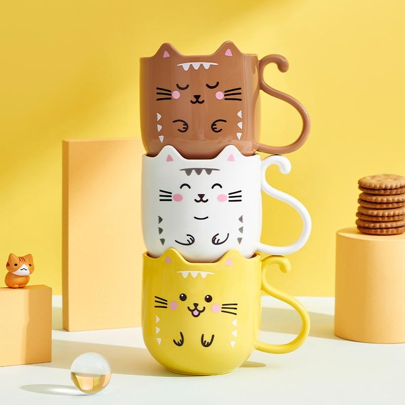 Cute Cartoon Gargle Cup for Kids Milk Coffee Cup with Handle Travel Thickened Plastic Wash Mug Perfect Gift Cup for Children