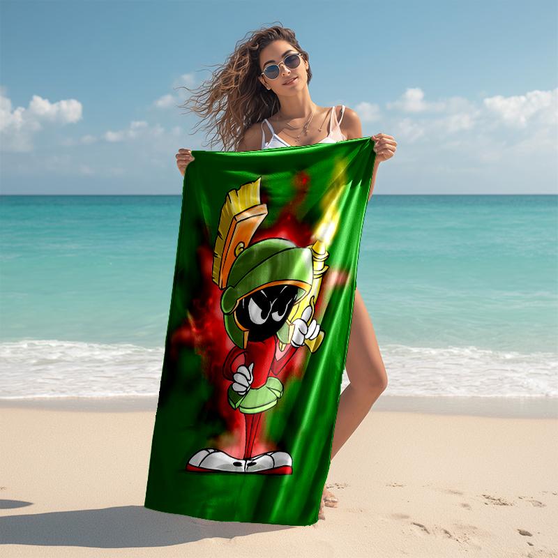 Beach Towel with Marvin the Martian1 Pattern - soft,absorbent,machine washable Lightweight&Modern,swimming,Travel Essentials