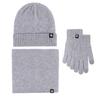 Winter scarf warm three-piece hat scarf gloves three-piece knitted velvet thickened cold-proof wool set