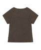 ORDINARY HOLIDAY Lace Up Sleeves T-Shirt [Brown]
