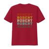 First Name Robert Retro Pattern Vintage Grunge Style Ladies Crewneck T Shirt Vintage Washed Versatile Streetwear Comfortable