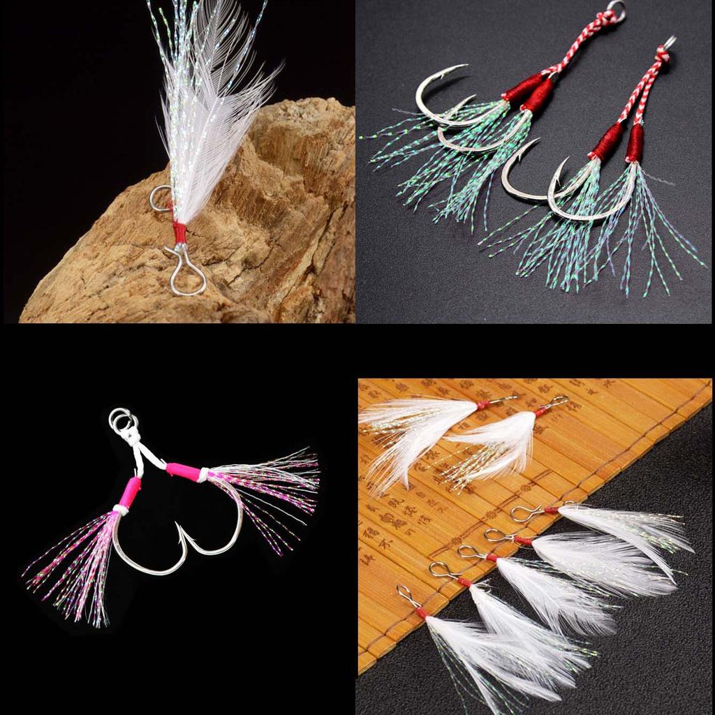 MNFT 5 Stück Flashabou Holografisches Tinsel Fliegenbinden Kristall-Flash-Faden Jighaken Köderherstellung Angelzubehör Rosa Rot Etc