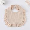 Ruffle Baby Drool Bibs: Pure Cotton Printed Lace Bibs