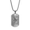 European & American Influencer Trendy Men's Pendant Necklace: Stainless Steel Titanium Dog Tag, Hip-Hop Street Cool Style.