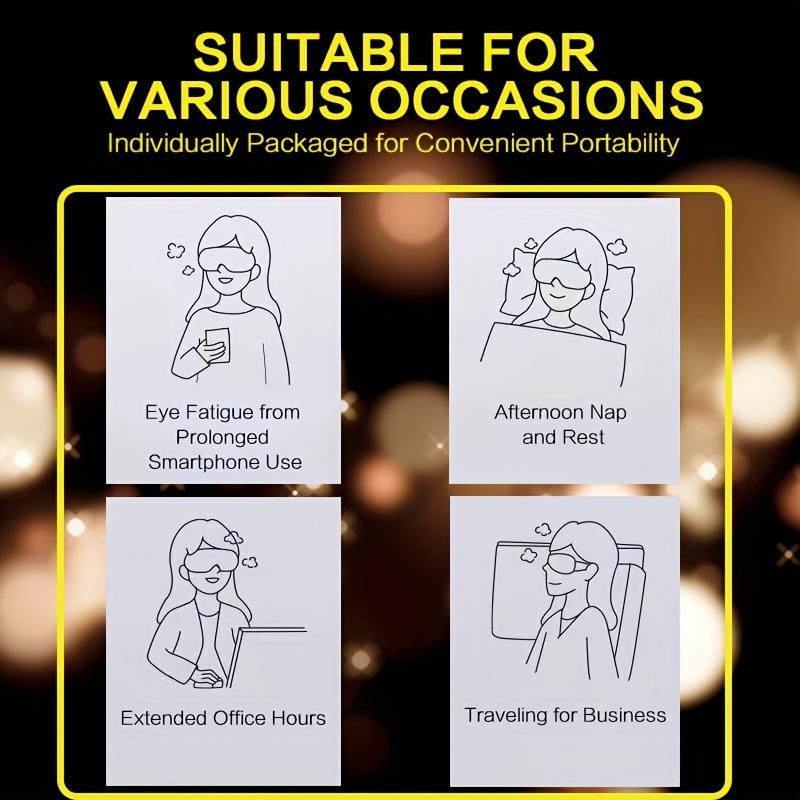 30 Stück Lutein-Dampf-Augenmaske, Heißkompressen-Augenklappe, selbsterwärmende Augenmaske zum Schlafen, Reiseutensilien, Einweg-Augenmaske