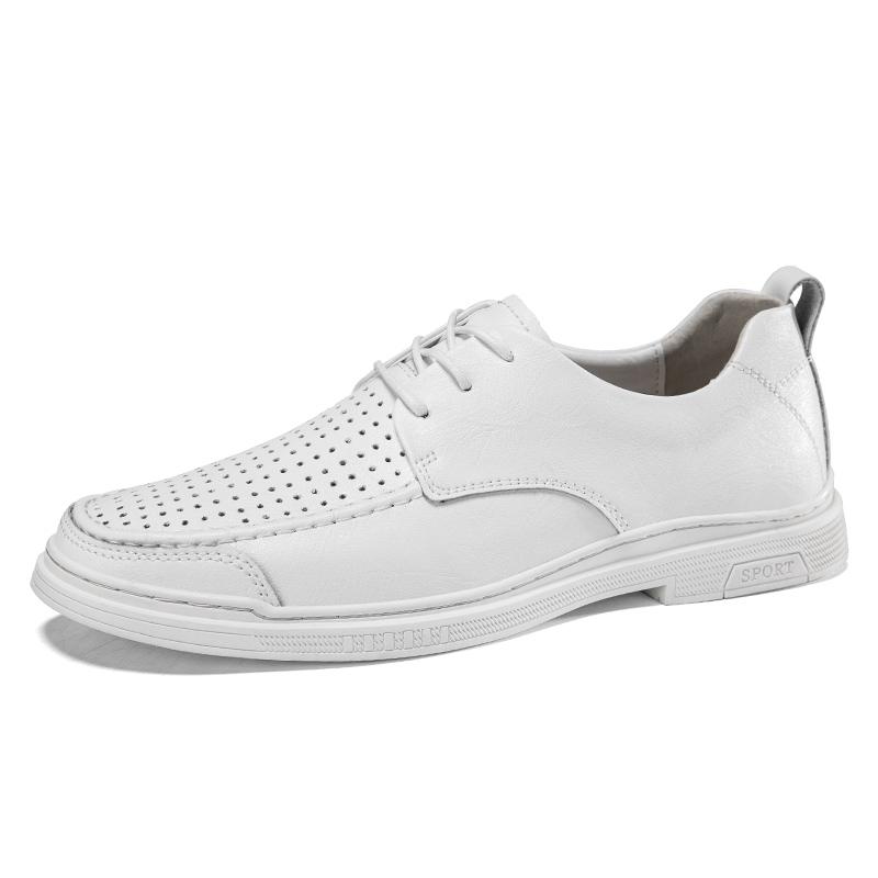 Genuine Leather Male Casual Oxford ShoesShoes Lace-up Dress Shoes Classic Business Footwear Luxury Mens Handmade Gentleman Shoes