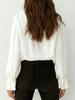 2026 Women's Solid Color Lapel Lace-Trim Long Sleeve Versatile Shirt