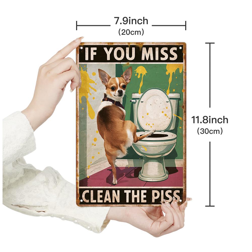 Putuo Decor Vintage Metal  Sign, Chimpanzee Element, Wall Art Decor for Home Farmhouse Bathroom Washroom Toilet, Gift