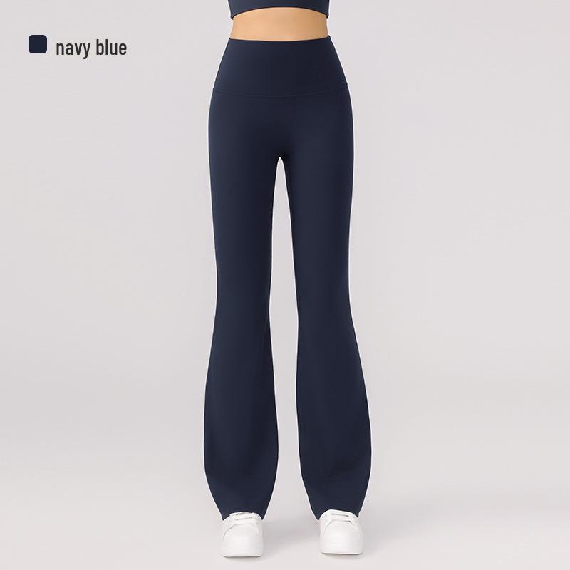 Women's High Waist Hip-Lifting Flare Yoga Pants - Professional Nude Feel, No T, Micro Flare Design for Fitness and Sports.