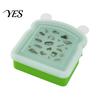 Portable Breakfast Box Silicone Sandwich Holder Lunch Box, Microwave Safe Food Container for Bread Keeper Work Toast, Leak-Proof Bento School,