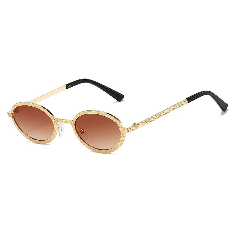 Fashion Luxury Oval Sunglasses Women Men Vintage Brand Sun Glasses Metal Frame Outdoor Travel Shades Lady Eyewear UV400