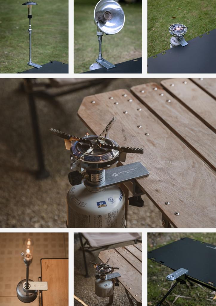 CAMPING MOON Table Clamp, Screw-in Type, for OD Cans, Lantern Pole, Hose Extension, Heat Shield, Z18