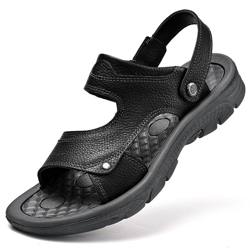 

Summer Douyin Classic New Amazon Large Size Men s Shoes Outdoor Dual-Use Casual Men s Breathable Cool Slippers 38 чёрный