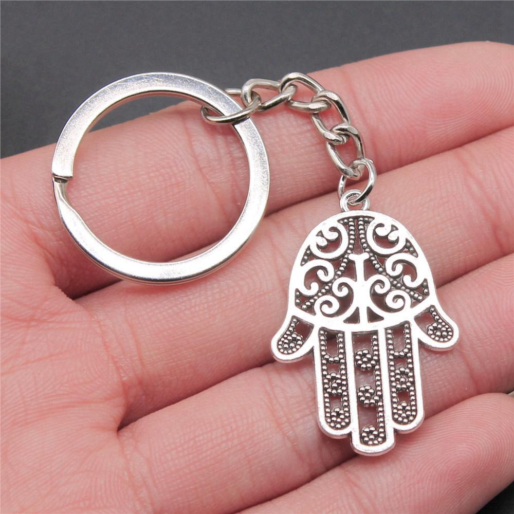 28mm Key Ring Hamsa Hand Eye Of Horus Wedding Jewelry Findings QY025