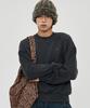 THE-ABON Budle Fur Beanie Charcoal