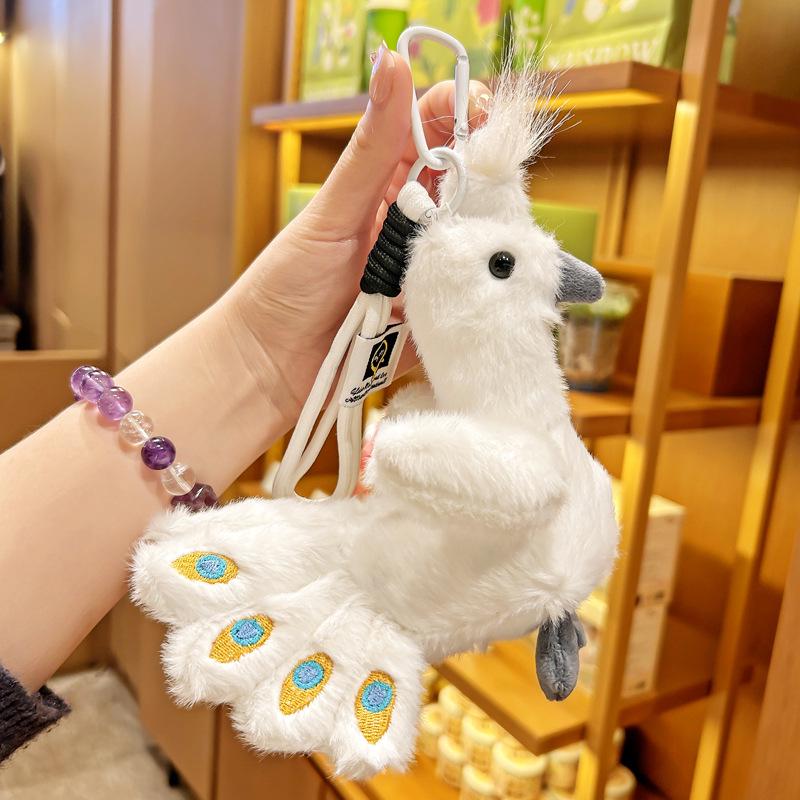 Creative Plush Peacock Keychain: Exquisite Girly Mood Gift, Small Backpack Pendant, Brilliant Screen Opening Doll