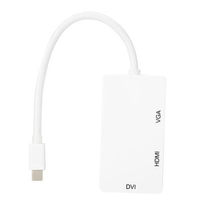 3 In1 DP Converter MiniDP To HDMI DVI VGA Cable Adapter No Need External Power Supply