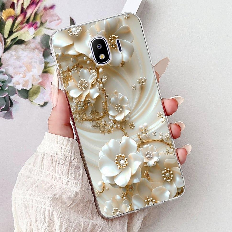 For Galaxy J4 2018 Case SM-J400F Fashion Painted Cover Soft Silicone Phone Case For Samsung Galaxy J4 2018 Fundas Capa Bags