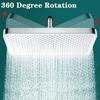 13 Inches Super Big Panel Ceiling Mounted Supercharge Shower Head Set 3 Modes High Pressure Large Flow Rainfall Bathroom Shower