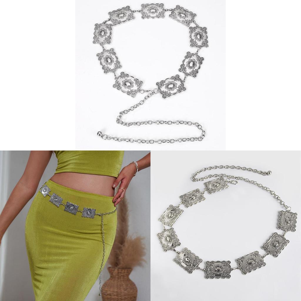Damen Metall-Hüftkette Mit Vintage-Schnitzerei Für Sommer-Modeaccessoires