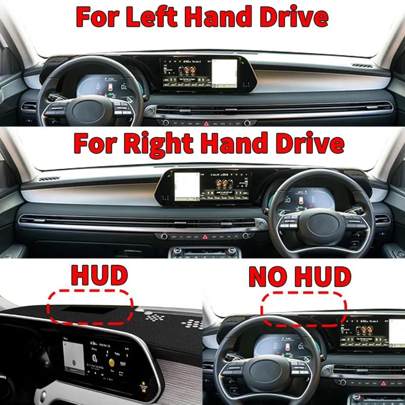 for Hyundai Palisade -2024 LX2 Car Dashboard Cover Dashmat Non‑Slip Protective Dash Mat Pad Auto Accessories
