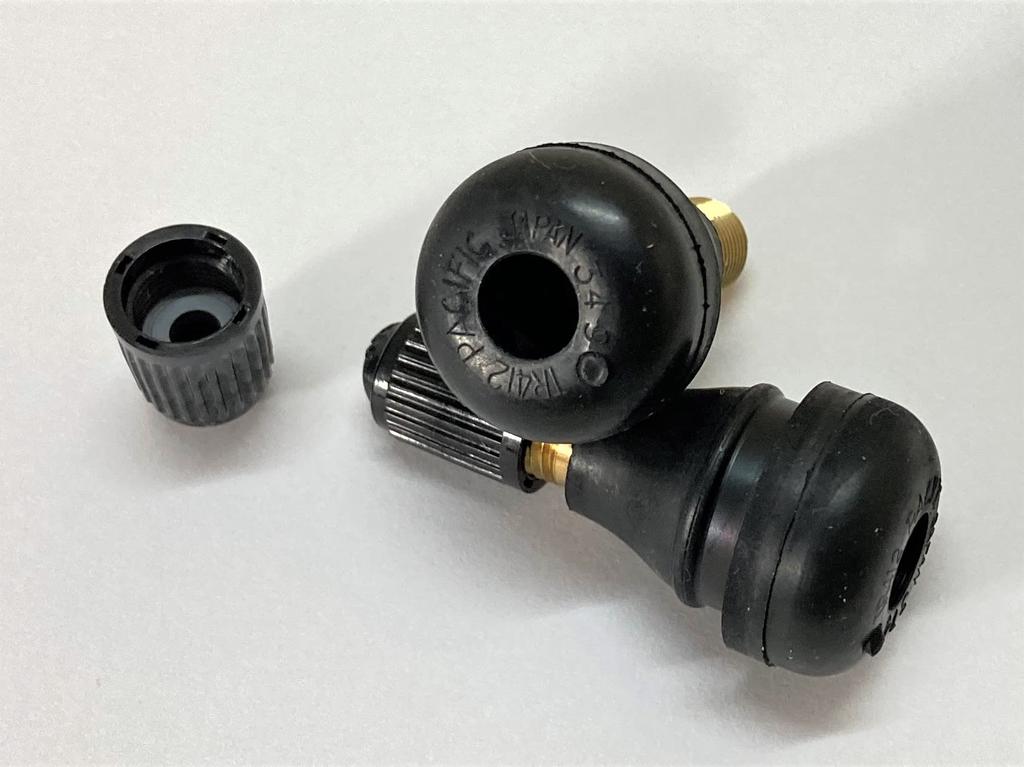 Taiheiyo Industry TR-412 CL Tubeless Valve for Motorcycles, Short Type, Cap with Seal, Set