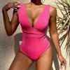 New one-piece swimsuit women's one-piece solid color sexy slim one-piece swimsuit fashion