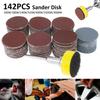 142pcs Sanding Discs Pad Sander Disk Set1 Inch 100-3000 Grit Paper with 1Inch Abrasive Polish Pad Plate Shank for Rotary