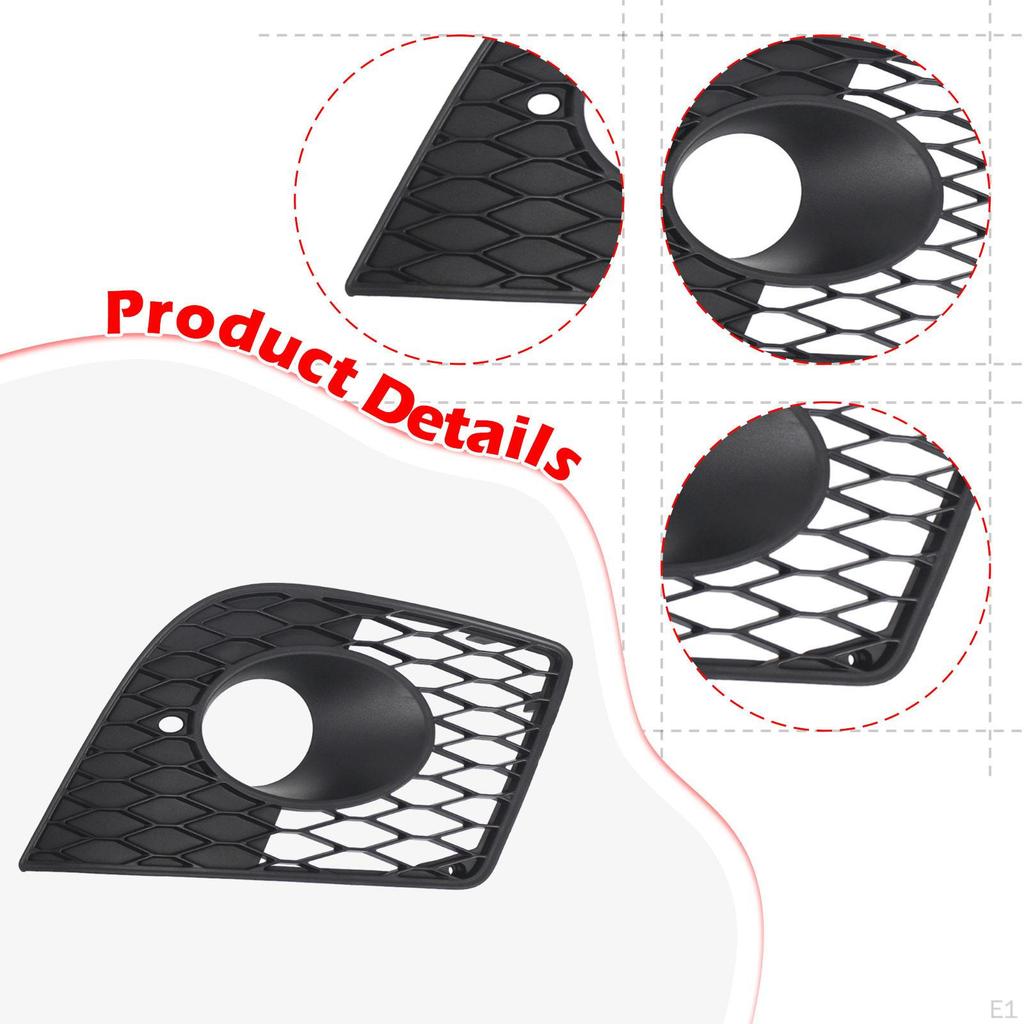 Right Front Outer Bumpering Grille Passenger Side Sturdy Practical Repairing Fog Light Grill