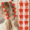 Rhinestone Decor Elastic Hair Bands Durable Cute Design Girls Hair Ties Flower Design Non-Slip Braiding Hair Ropes