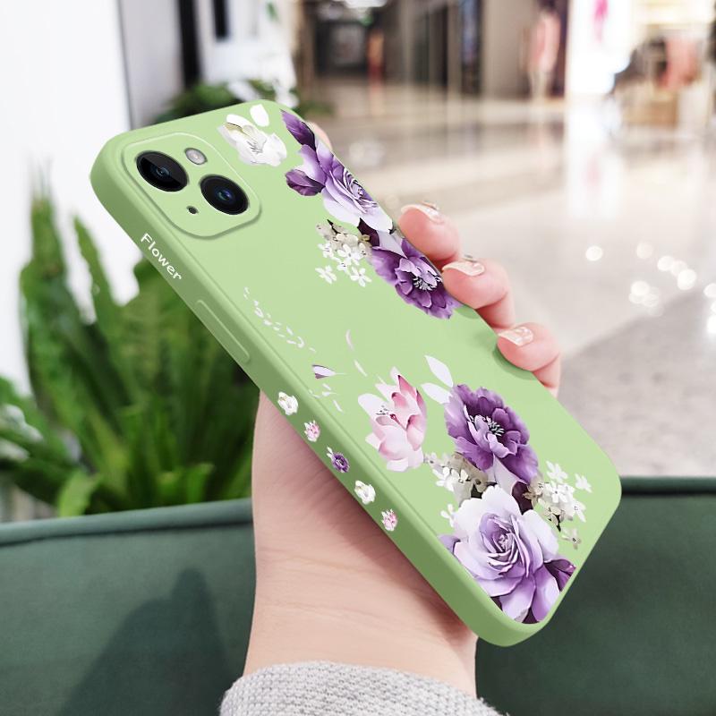 Beautiful Peony Phone Case For iPhone 16 15 14 13 12 11 X XR XS Plus Pro Max Mini Silicone Cover
