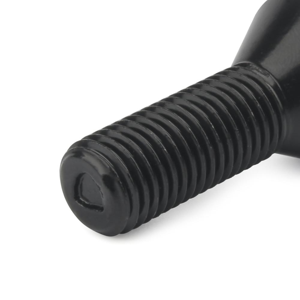 4 peças de parafusos de roda para carro para BMW E90 E91 E92 E93 3 estilos Porcas universais para automóveis parafusos prisioneiros M12 x 1.5 M14 x 1.5 M14 x 1.25 preto