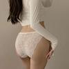 Hot and Breathable High Slit Bow Panties Sexy and Pure Desire Lace Low Waist Women’s Panties