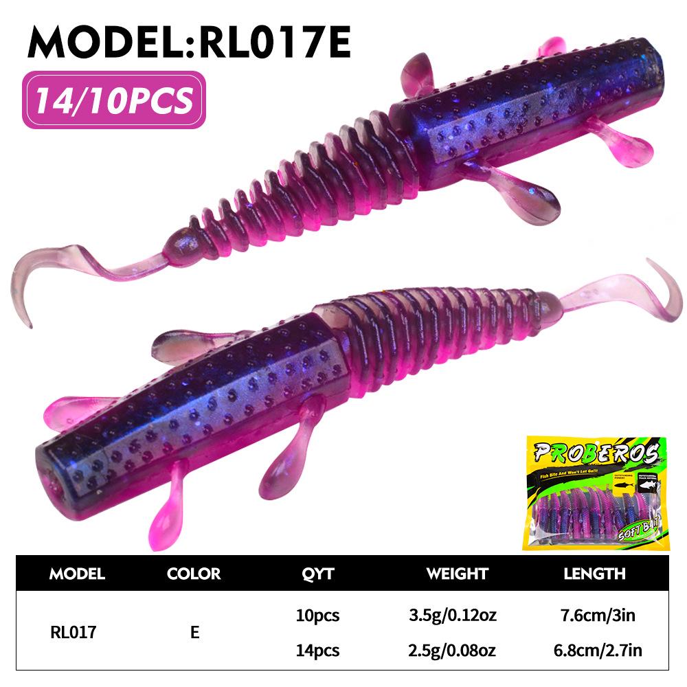 Floating Shrimp Stickbait Lure: Soft Worm Jig Head for Bass & Mandarin Fish 6.8 cm, 2.5 g