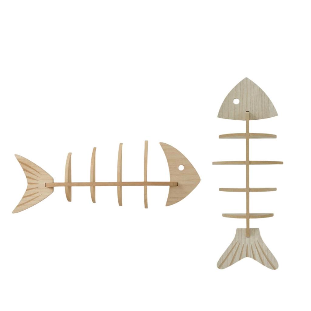 Fish Shape Wall Shelf Decoration Organizer Practical Unique Rack Display for Bedroom