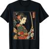 Gothic Samurai Art Woman With Katana Sword T-Shirt