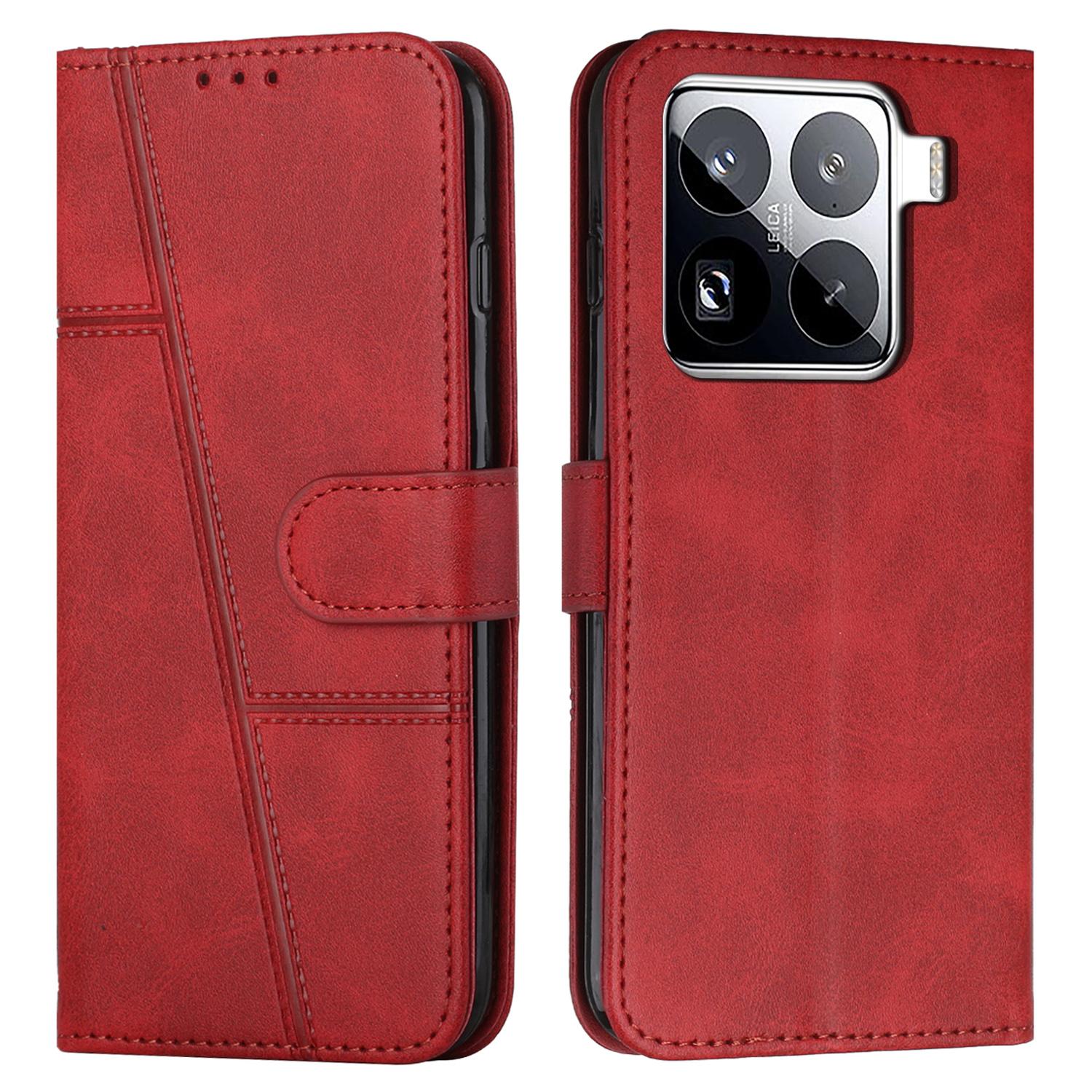 

Чехол-книжка с подставкой из кожи для Xiaomi 15 Pro, защитная крышка для телефона C